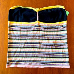 Marc Jacobs | Black Multi-Color Striped Strapless Trop